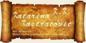 Katarina Kastratović vizit kartica